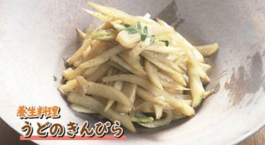 養生料理・うどのきんぴら（NHKシブ5時）